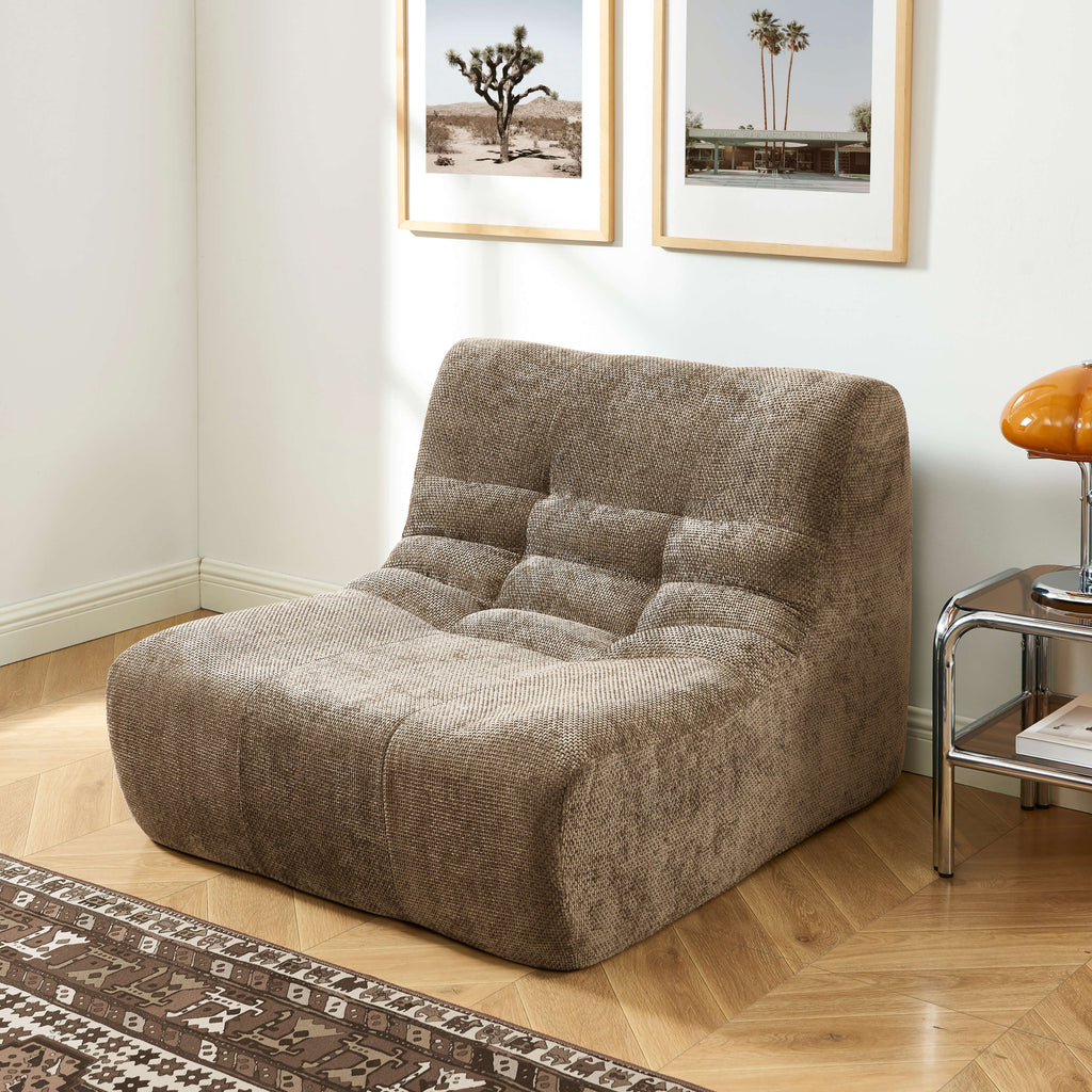 Janis - Chauffeuse - Tissu Chenille - Taupe