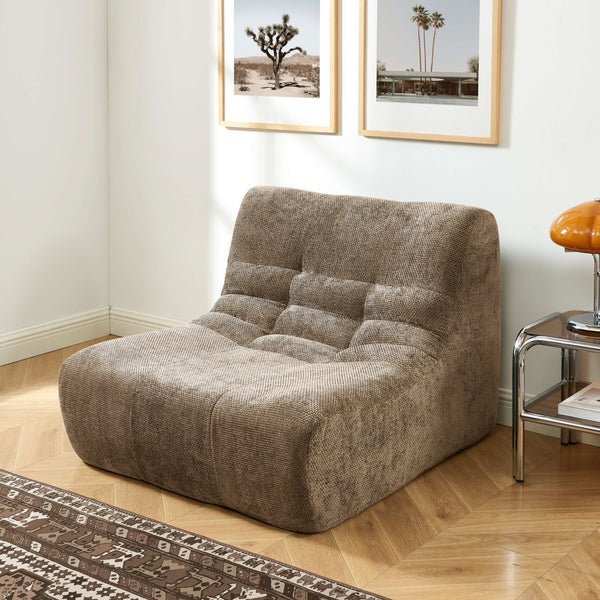 Janis - Chauffeuse - Tissu Chenille - Taupe