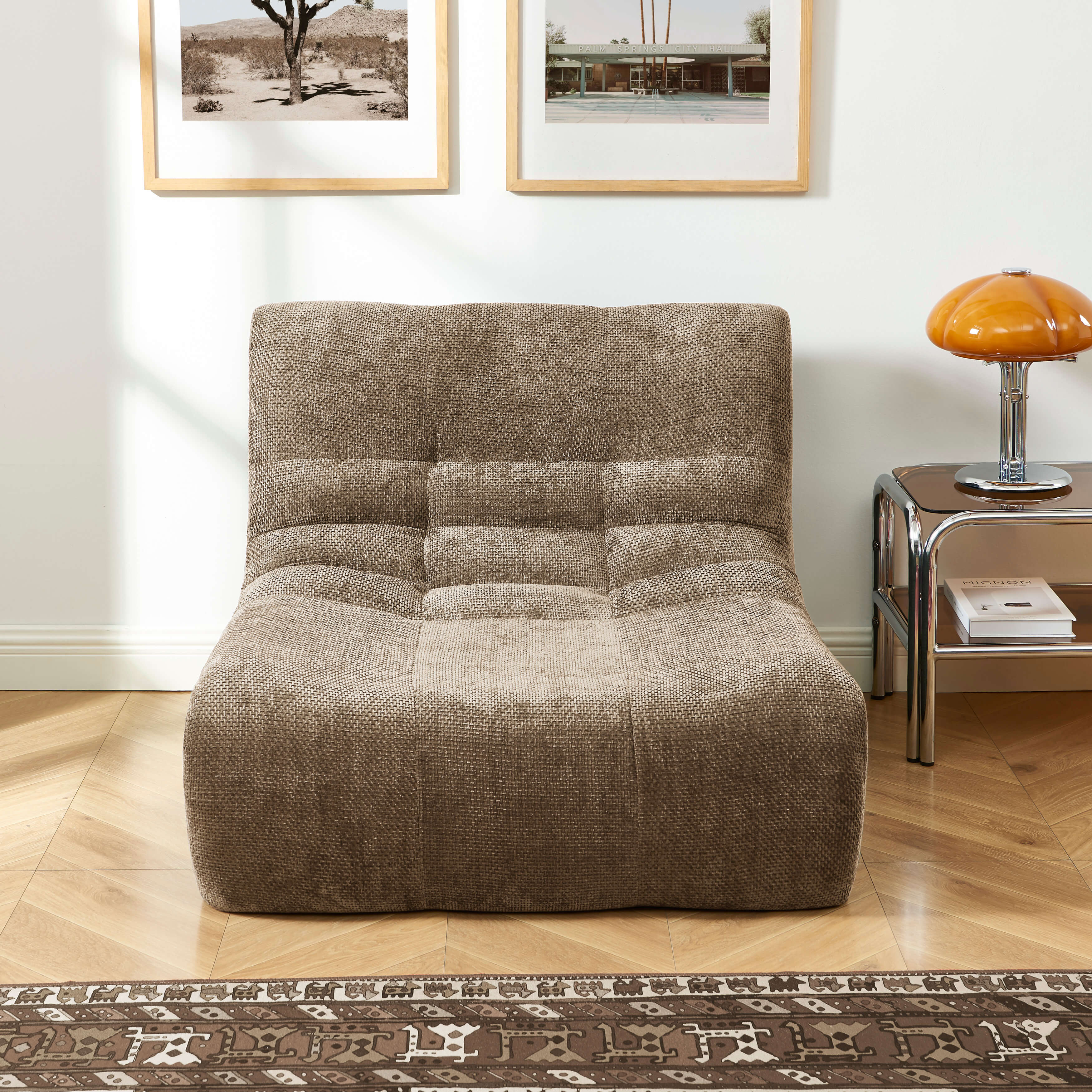 Janis - Chauffeuse - Tissu Chenille - Taupe