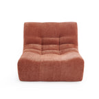Janis - Modular 1 Seater Chair - Chenille Fabric - Terracotta