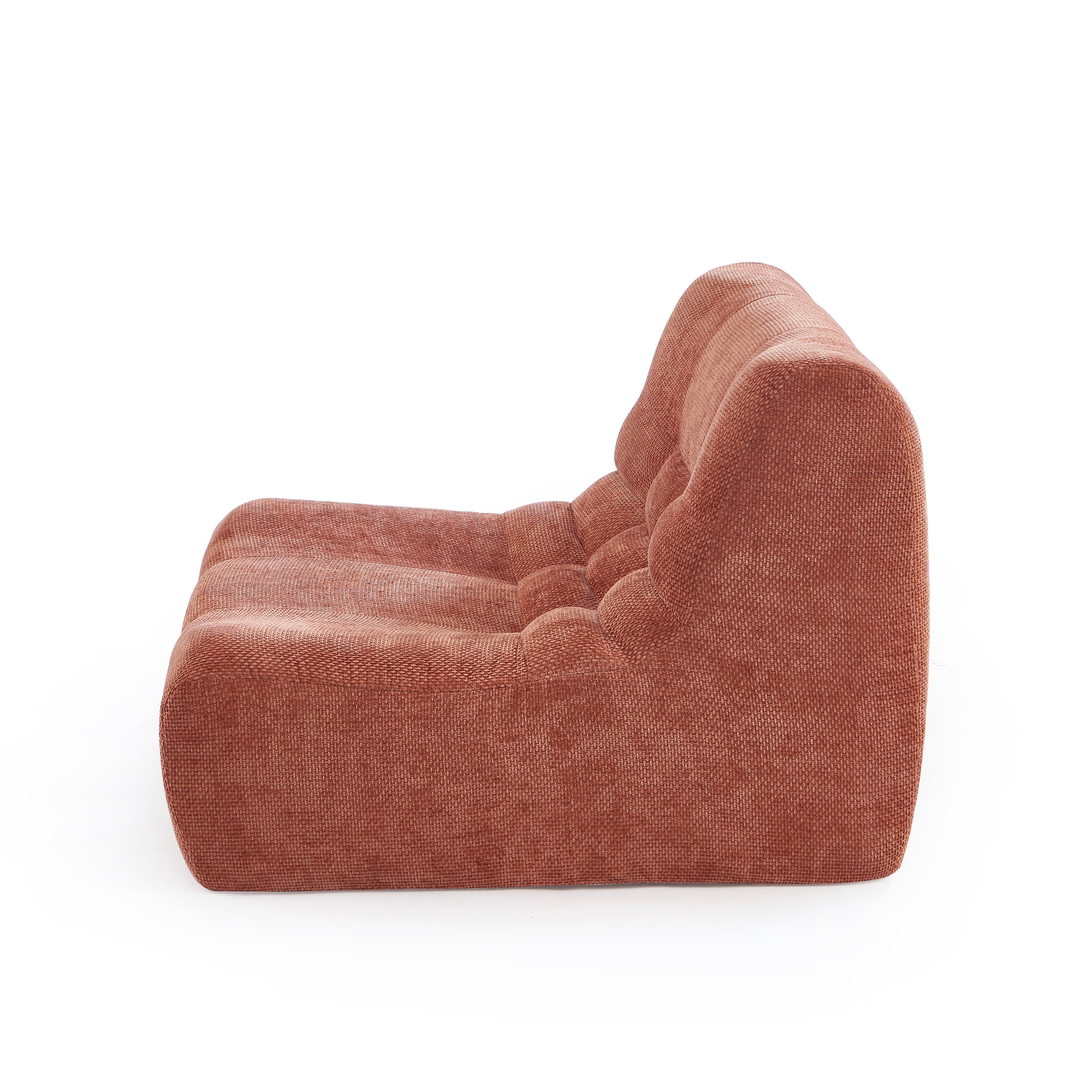 Janis - Modular 1 Seater Chair - Chenille Fabric - Terracotta