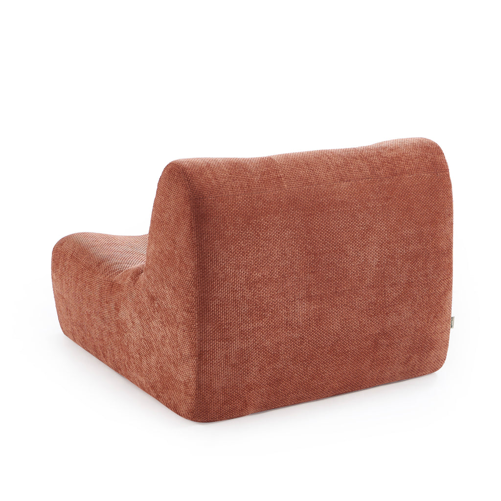 Janis - Modular 1 Seater Chair - Chenille Fabric - Terracotta