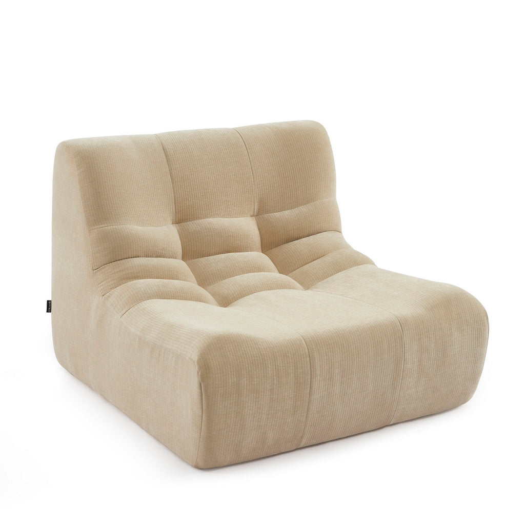 Janis - Modular 1 Seater Chair - Velvet - Beige