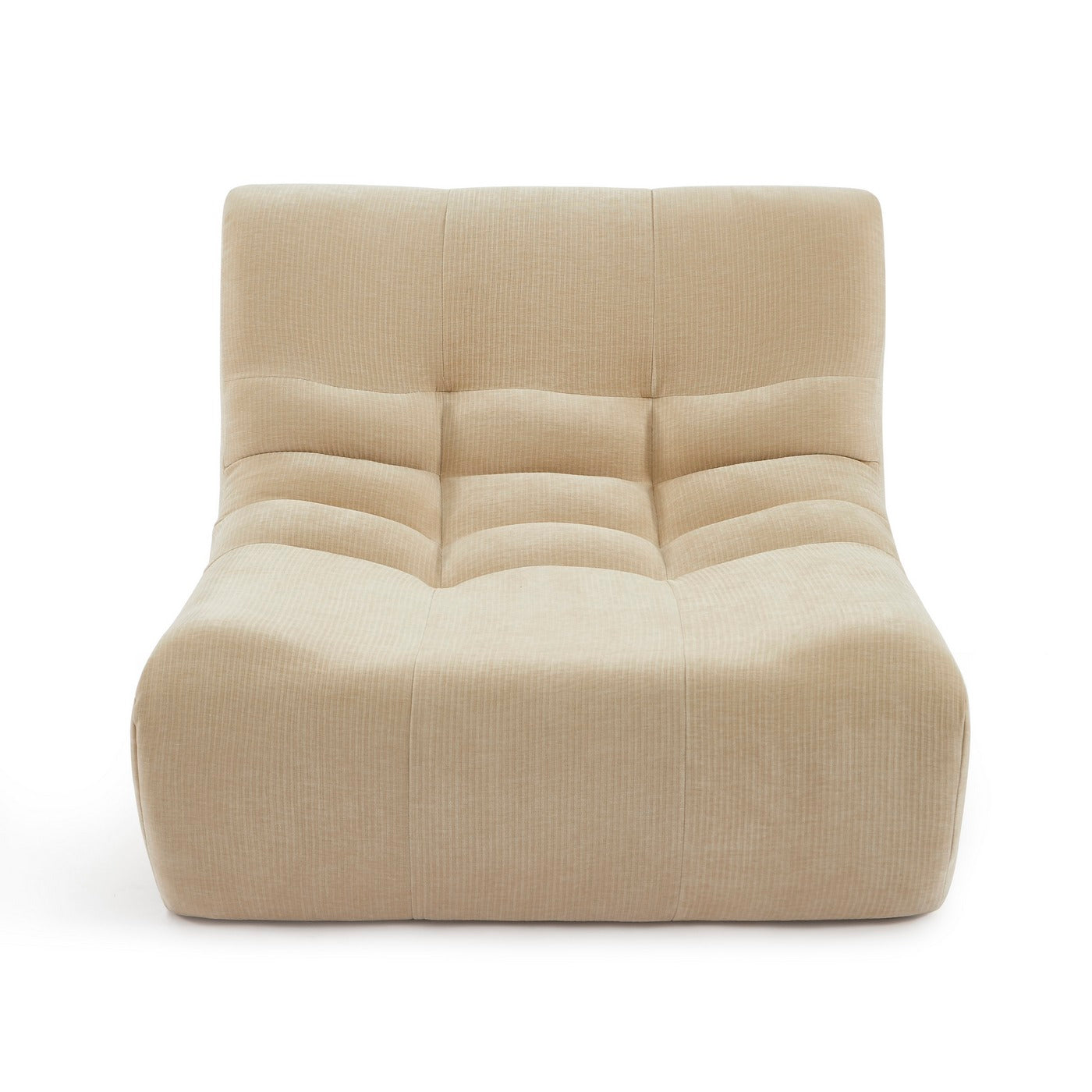 Janis - Modular 1 Seater Chair - Velvet - Beige