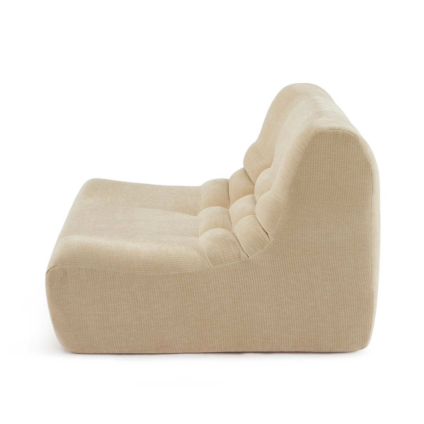 Janis - Modular 1 Seater Chair - Velvet - Beige