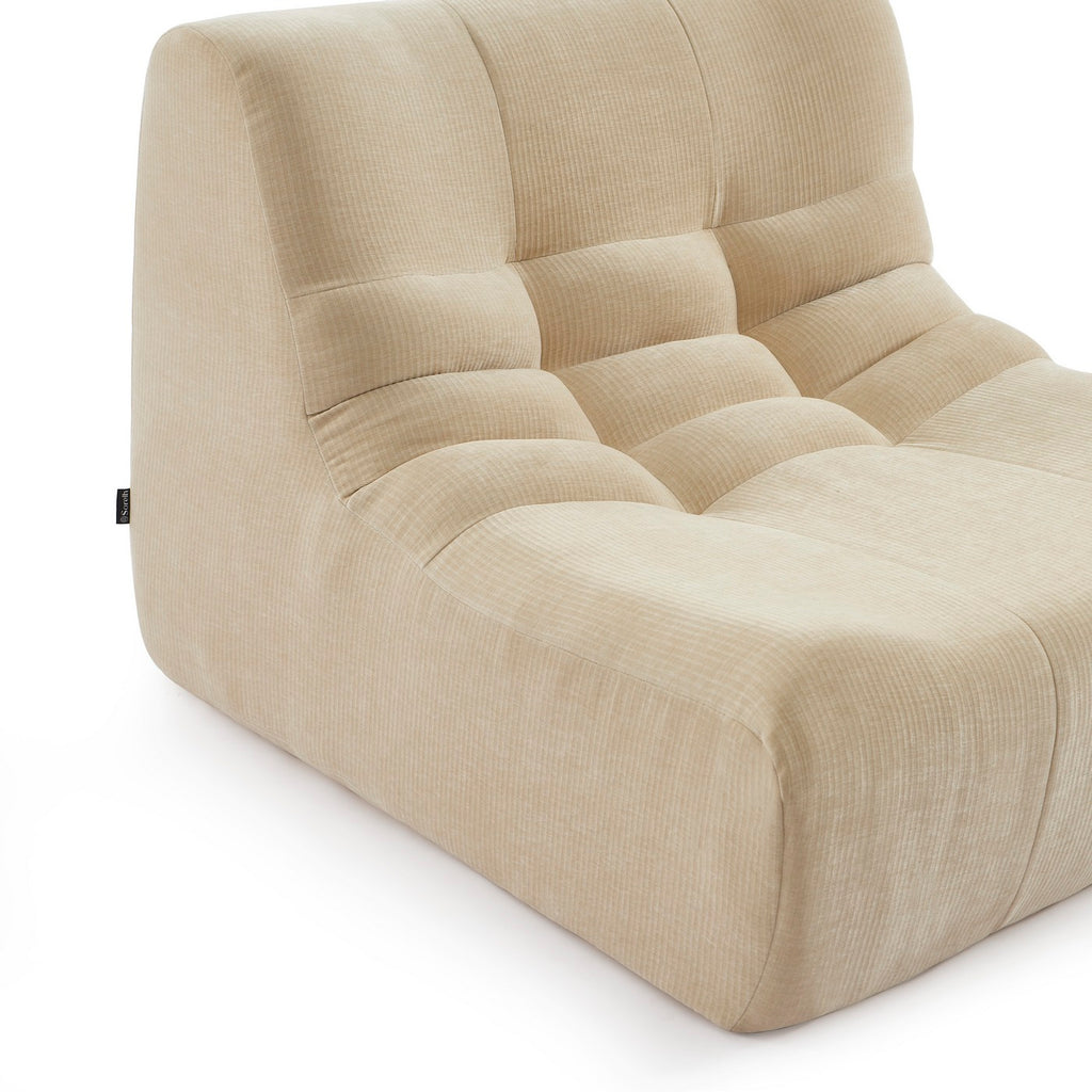 Janis - Modular 1 Seater Chair - Velvet - Beige