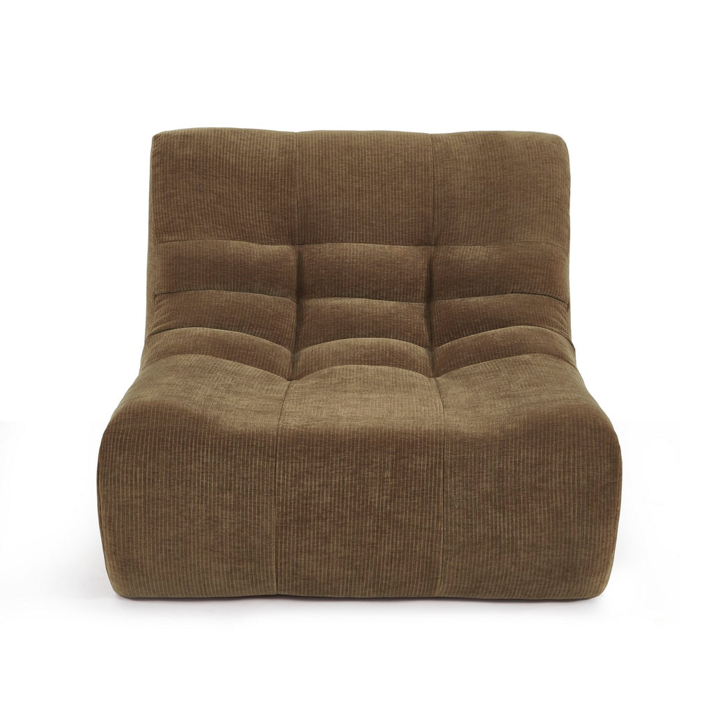 Janis - Modular 1 Seater Chair - Velvet - Brown