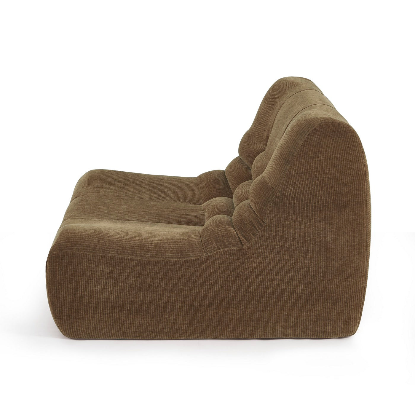 Janis - Modular 1 Seater Chair - Velvet - Brown