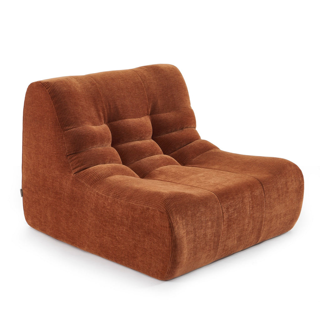 Janis - Chauffeuse Modulable 1 Place - Velours - Terracotta