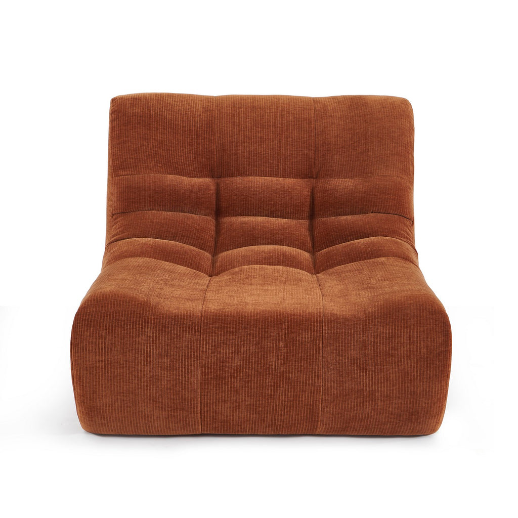 Janis - Chauffeuse Modulable 1 Place - Velours - Terracotta