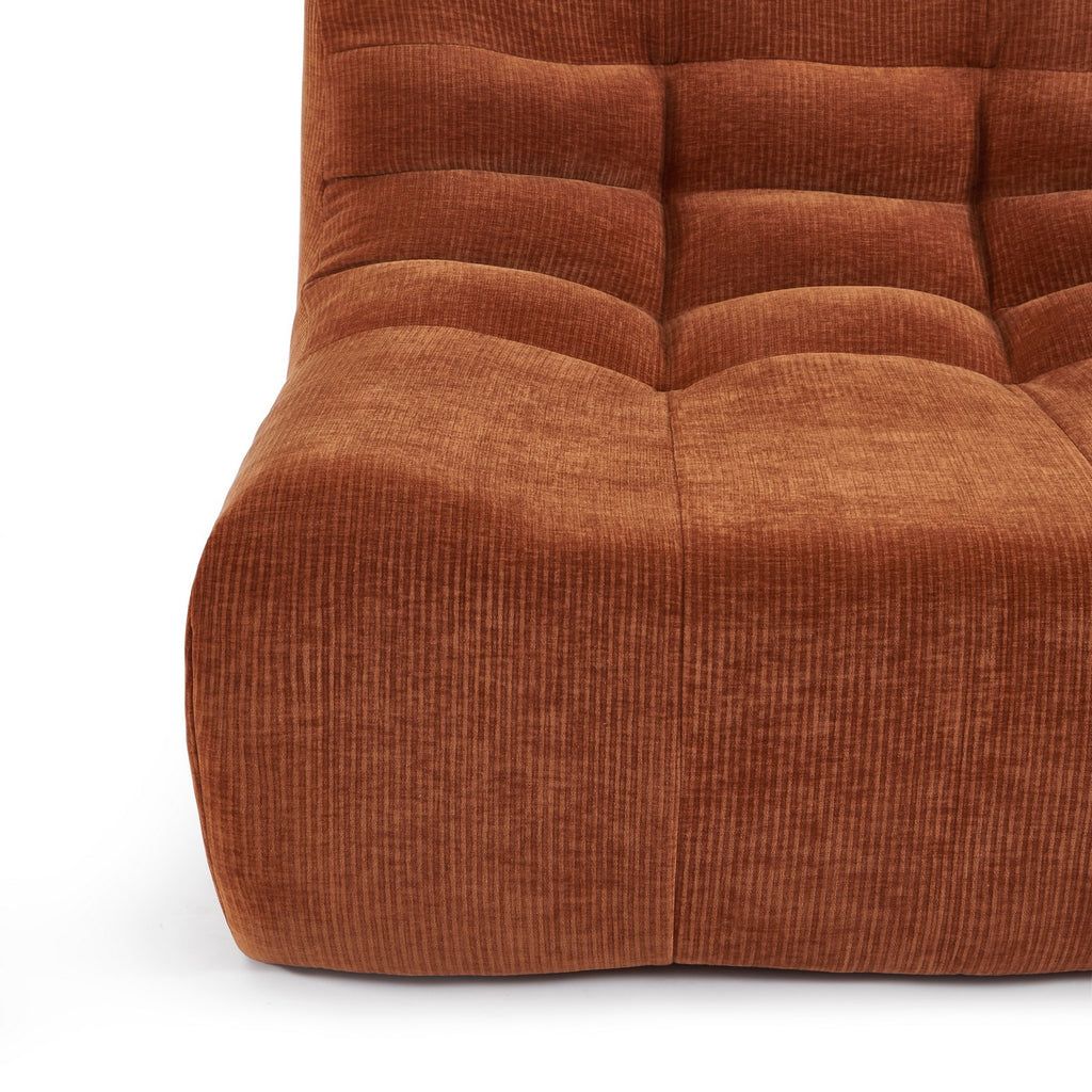 Janis - Chauffeuse Modulable 1 Place - Velours - Terracotta