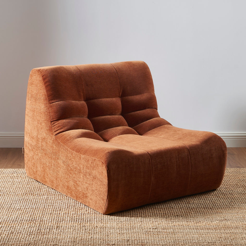 Janis - Chauffeuse Modulable 1 Place - Velours - Terracotta