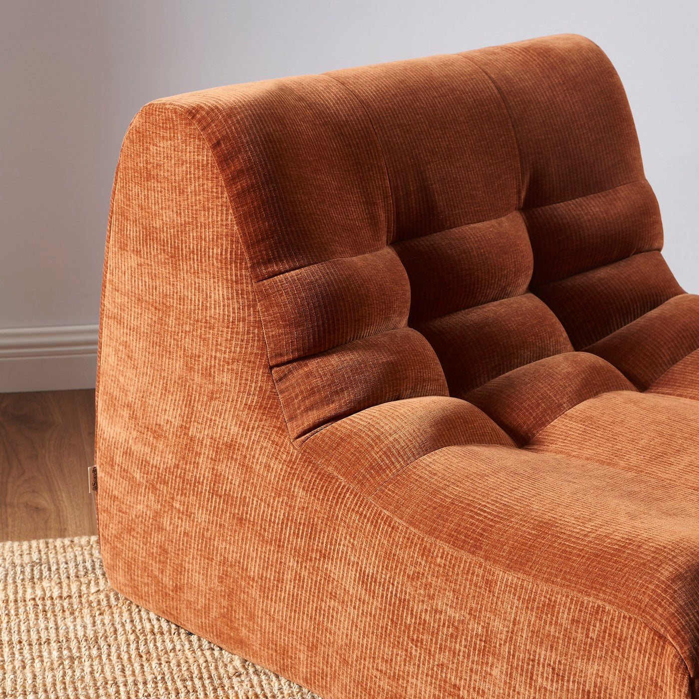 Janis - Chauffeuse Modulable 1 Place - Velours - Terracotta
