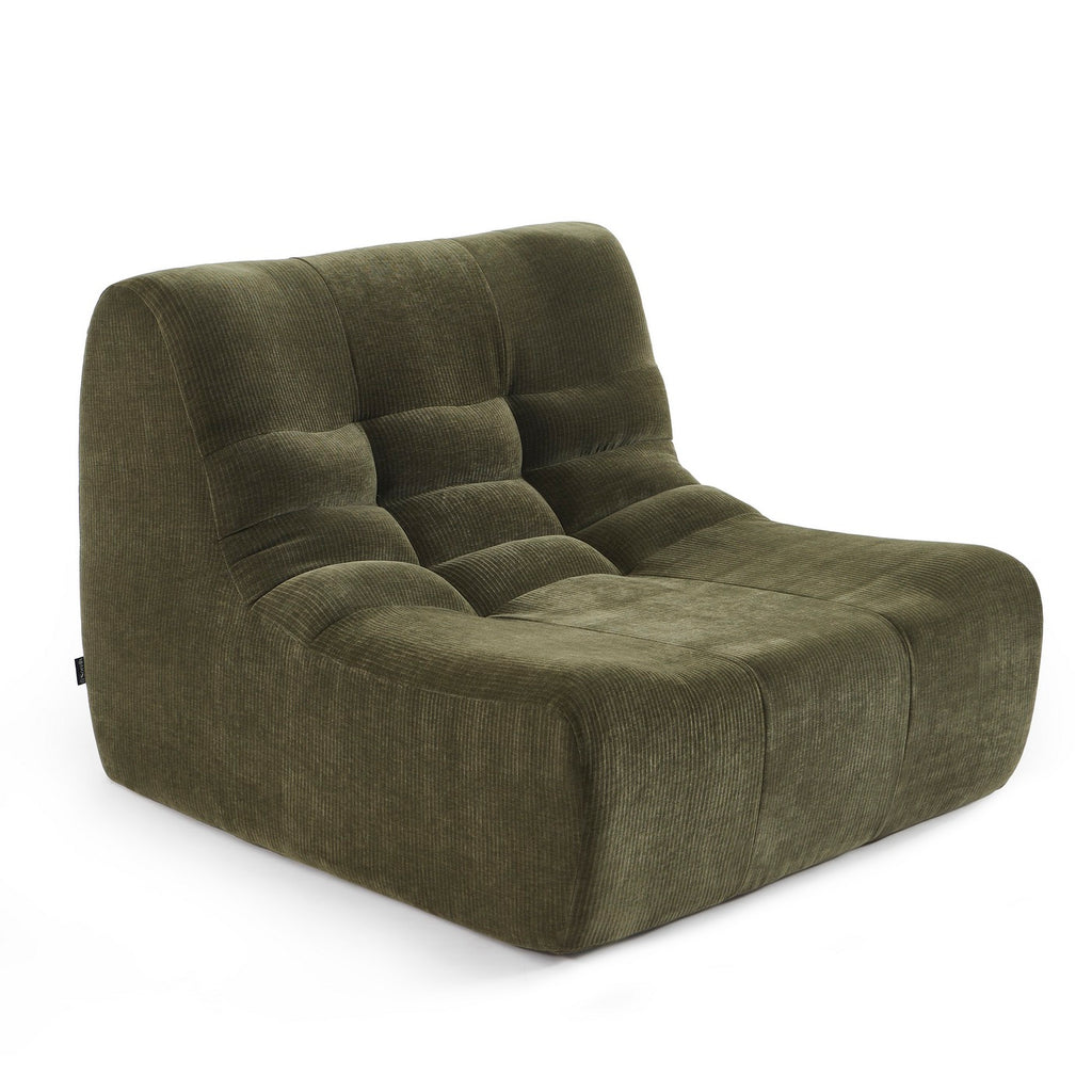 Janis - Modular 1 Seater Chair - Velvet - Green