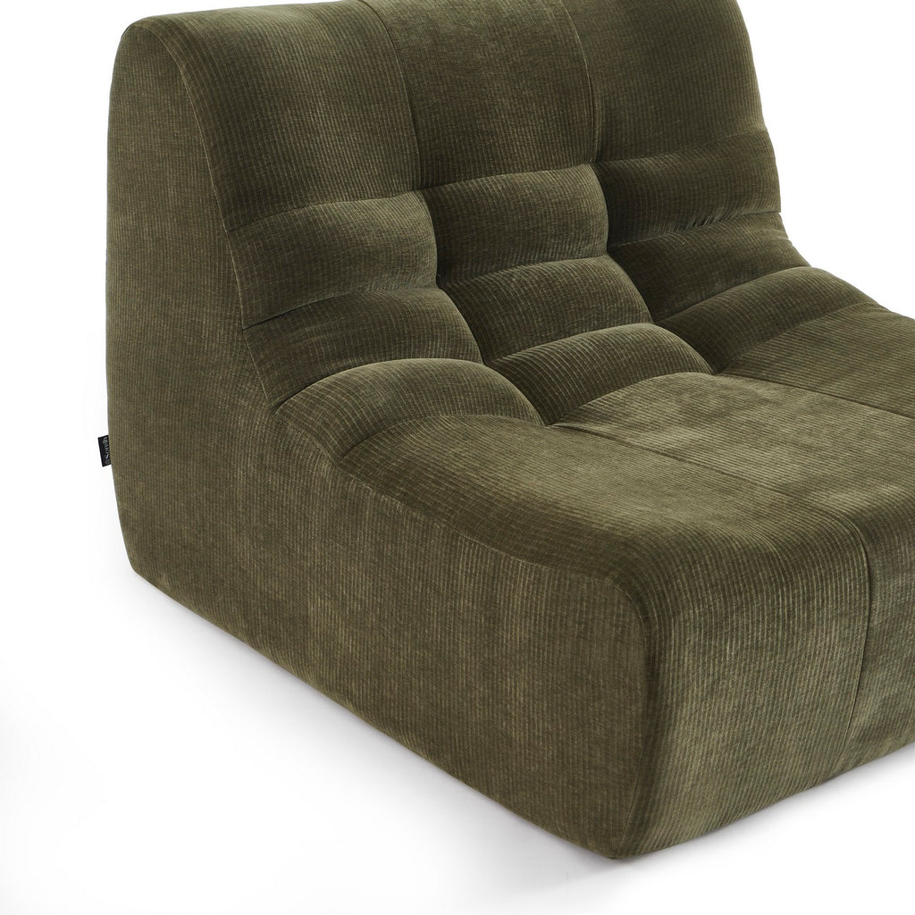 Janis - Modular 1 Seater Chair - Velvet - Green