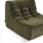 Janis - Modular 1 Seater Chair - Velvet - Green