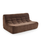 Janis - 2-Seater Modular Bench - Chenille Fabric - Brown