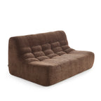 Janis - 2-Seater Modular Bench - Chenille Fabric - Brown