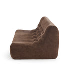 Janis - 2-Seater Modular Bench - Chenille Fabric - Brown