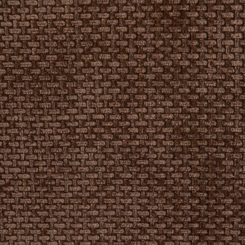 Janis - 2-Seater Modular Bench - Chenille Fabric - Brown
