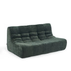 Janis - 2-Seater Modular Bench - Chenille Fabric - Green