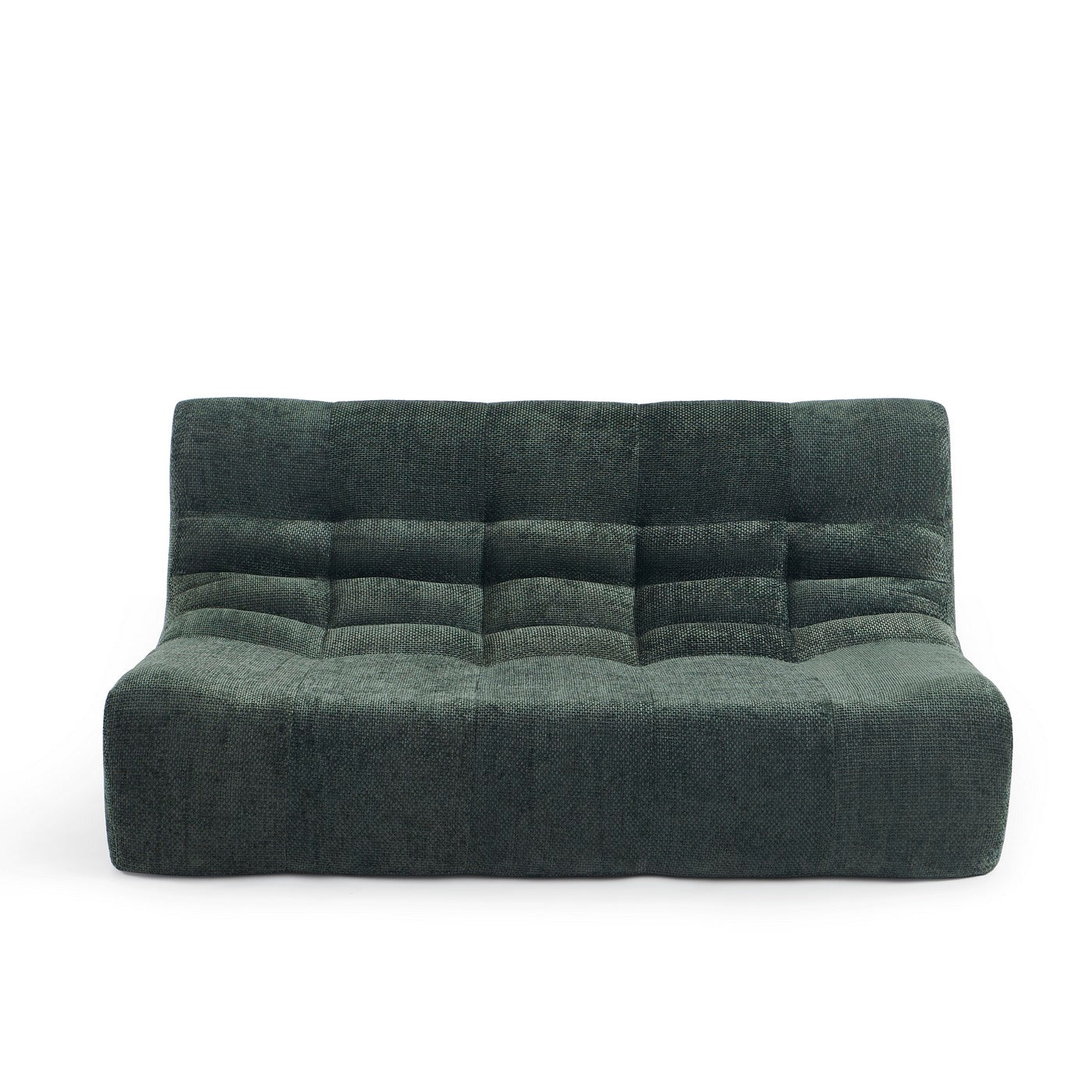 Janis - 2-Seater Modular Bench - Chenille Fabric - Green