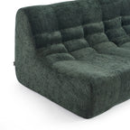 Janis - 2-Seater Modular Bench - Chenille Fabric - Green