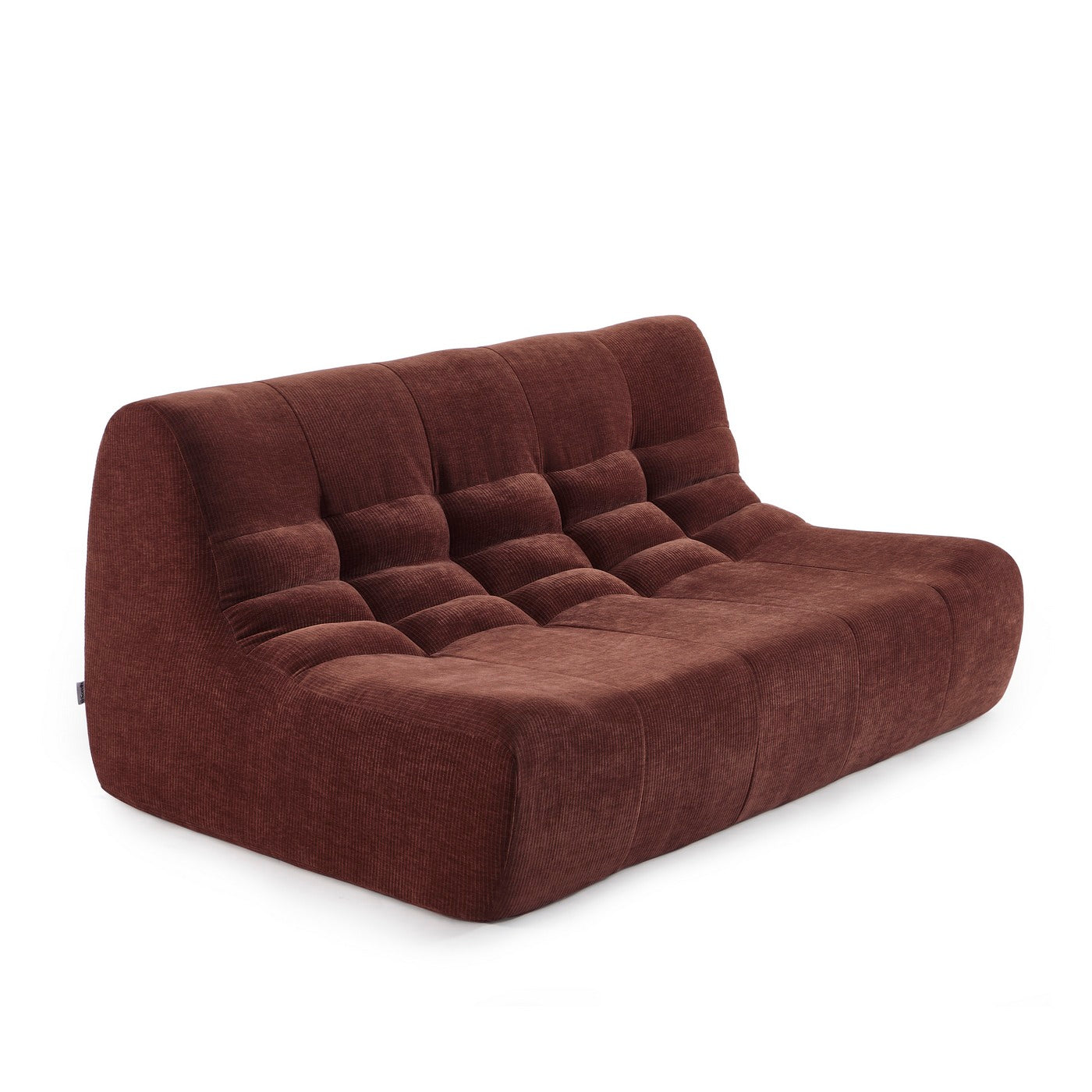 Janis - 2-Seater Modular Bench - Velvet - Burgundy