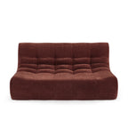 Janis - 2-Seater Modular Bench - Velvet - Burgundy