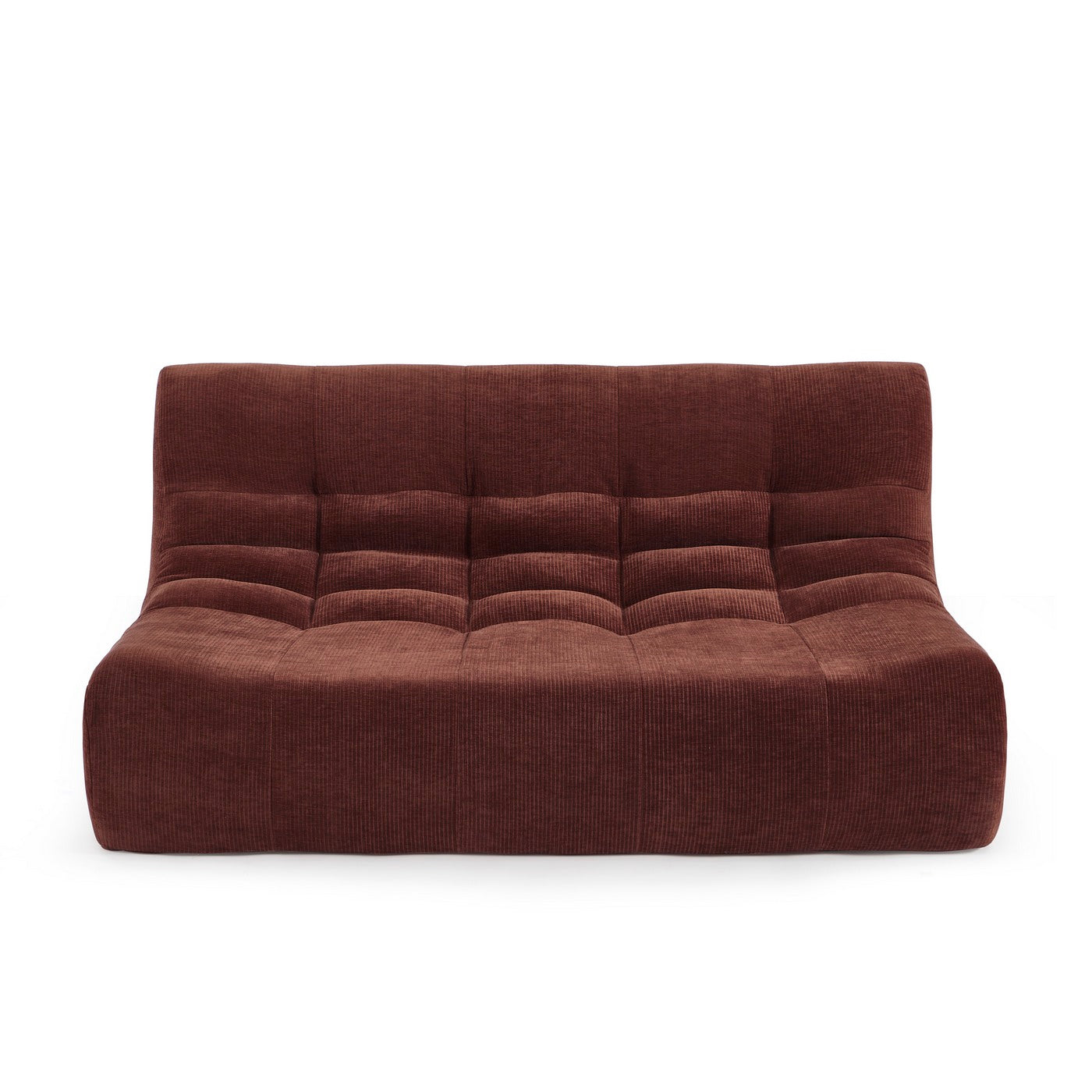 Janis - 2-Seater Modular Bench - Velvet - Burgundy