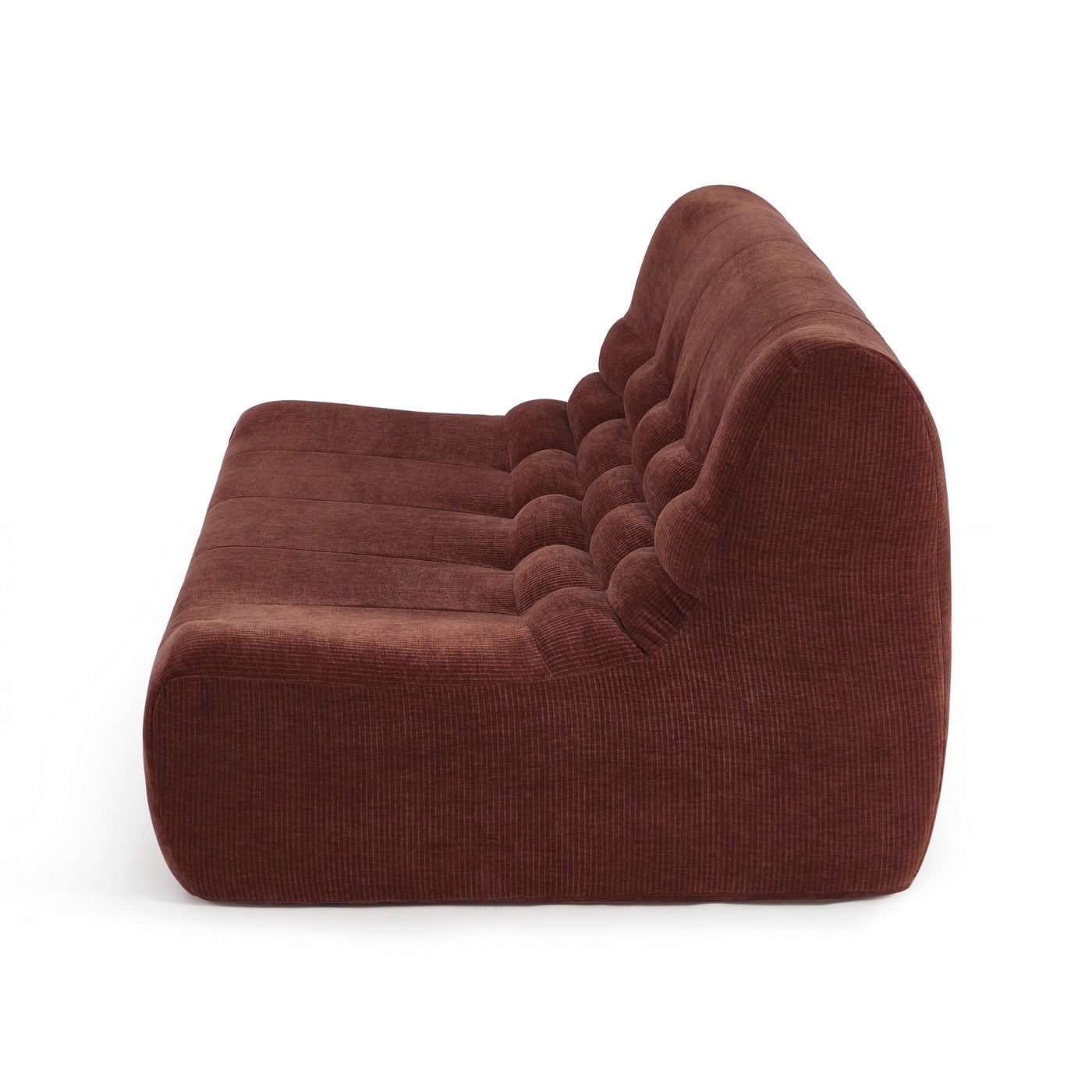 Janis - 2-Seater Modular Bench - Velvet - Burgundy