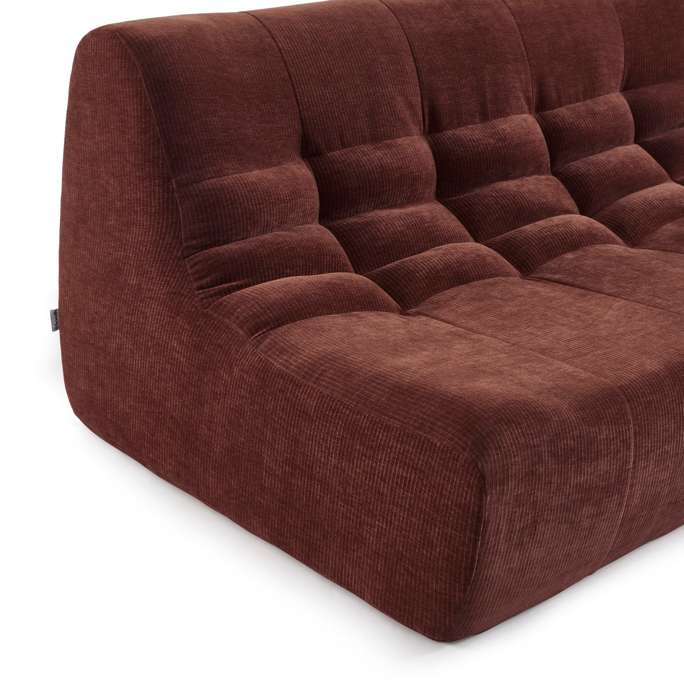 Janis - 2-Seater Modular Bench - Velvet - Burgundy