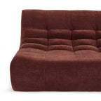 Janis - 2-Seater Modular Bench - Velvet - Burgundy