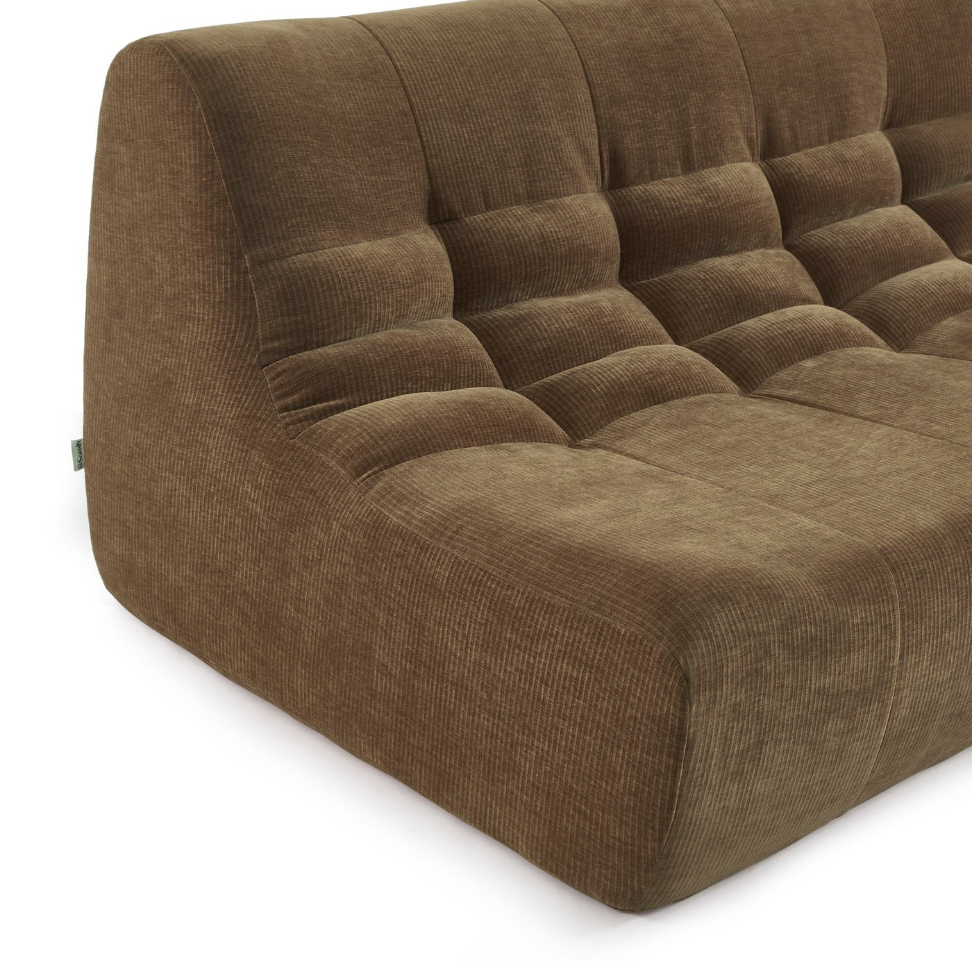 Janis - Modular 2-Seater Bench Seat - Velvet - Brown