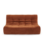 Janis - Modular 2-Seater Bench Seat - Velvet - Terracotta