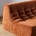 Janis - Modular 2-Seater Bench Seat - Velvet - Terracotta