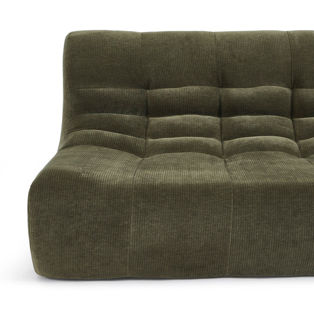 Janis - 2-Seater Modular Bench - Velvet - Green