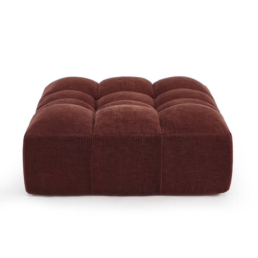 Janis - Pouf - Velvet - Burgundy