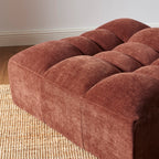 Janis - Pouf - Velvet - Burgundy
