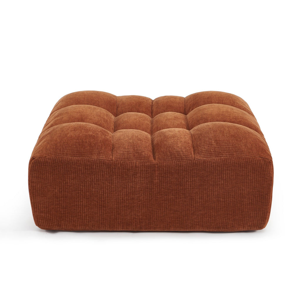 Janis - Pouf - Velours Terracotta