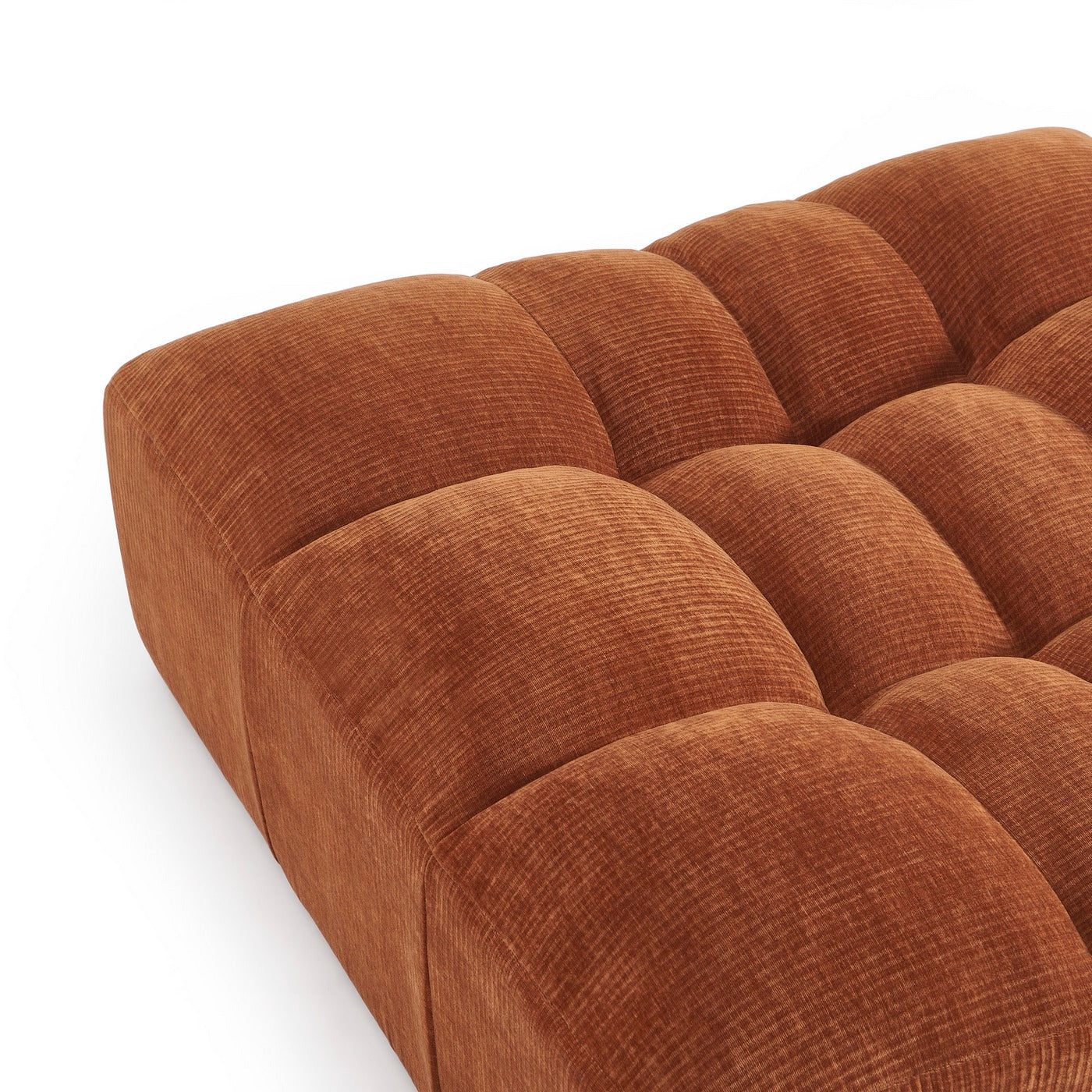 Janis - Pouf - Velours Terracotta
