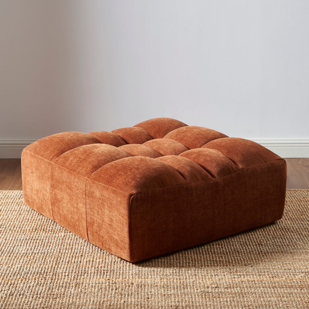 Janis - Pouf - Velours Terracotta