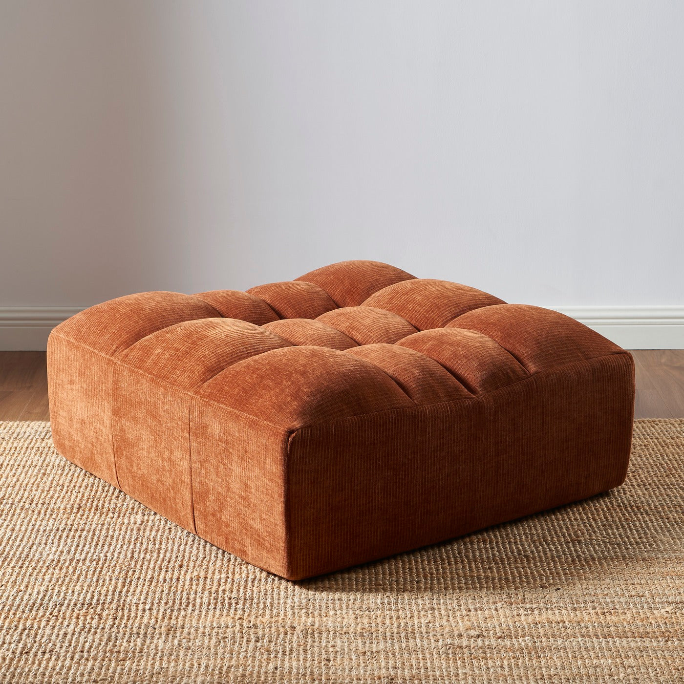 Janis - Pouf - Velours Terracotta