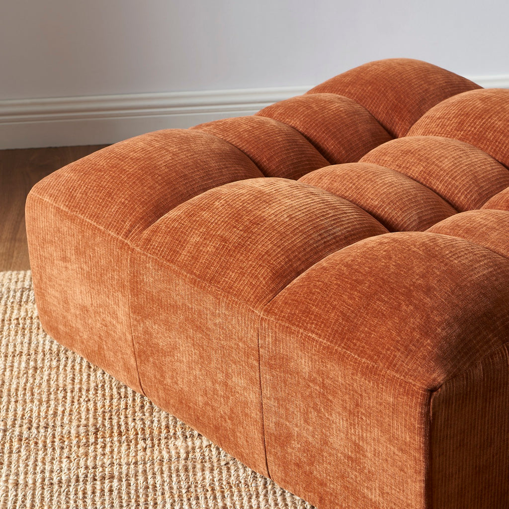 Janis - Pouf - Velours Terracotta