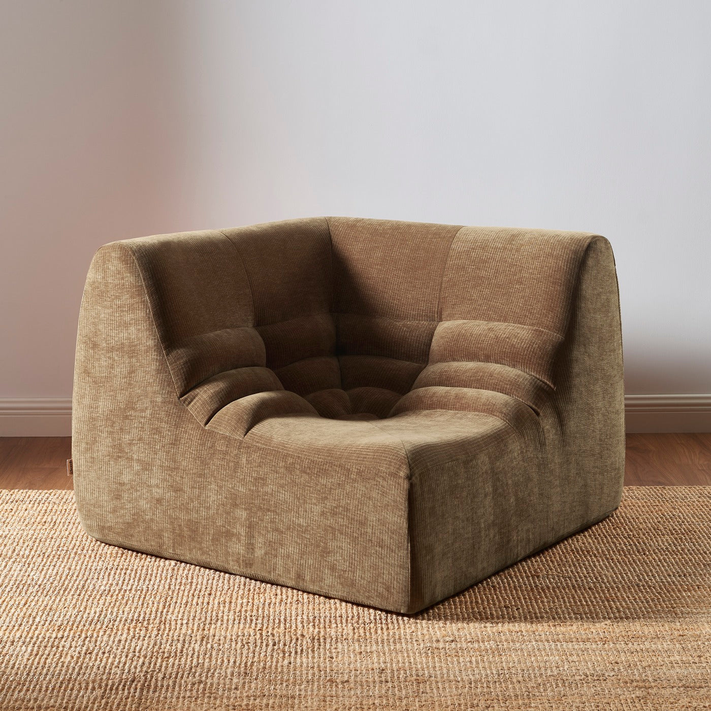 Janis - Modular Corner Armchair - Velvet - Brown
