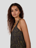 Vestido Java con estampado de leopardo negro