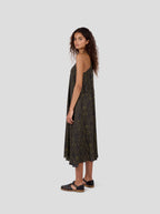 Vestido Java con estampado de leopardo negro