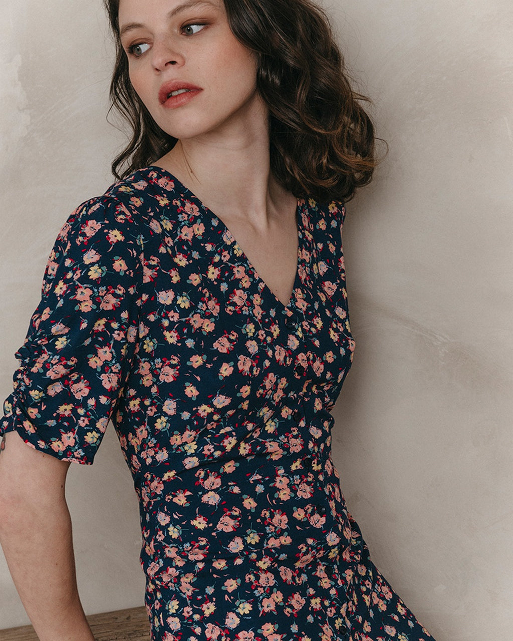 Jemmapes Midi Dress - Navy