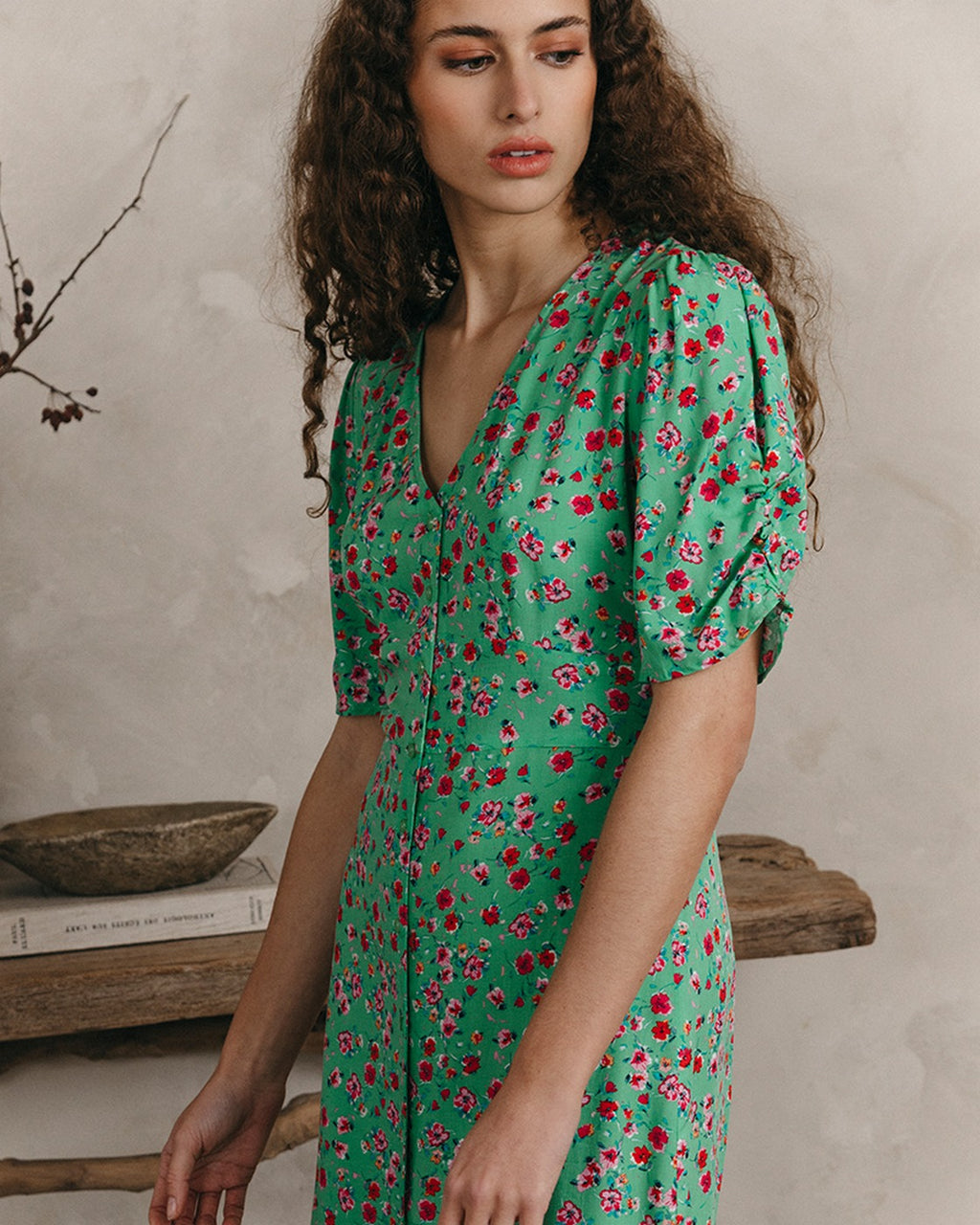 Jemmapes Midi Dress - Vert