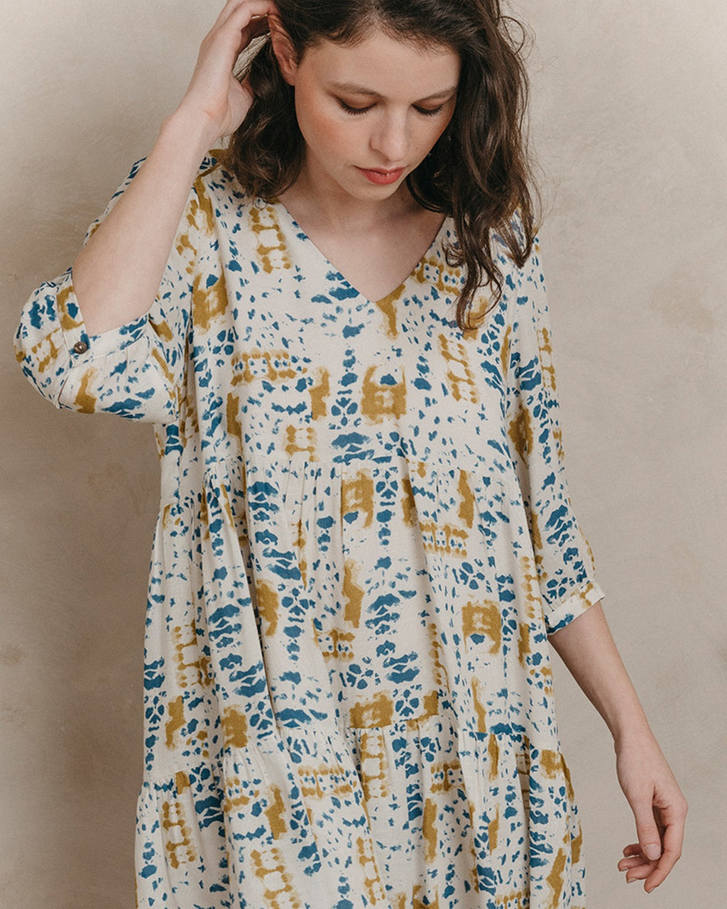 Jemma Short Dress - Beige